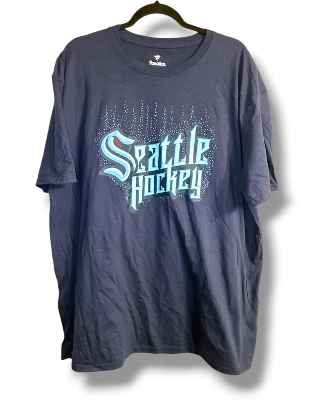 🏒 Seattle Kraken T-Shirt Fanatics NHL Hockey Graphic Navy Men’s 2XL NWOT